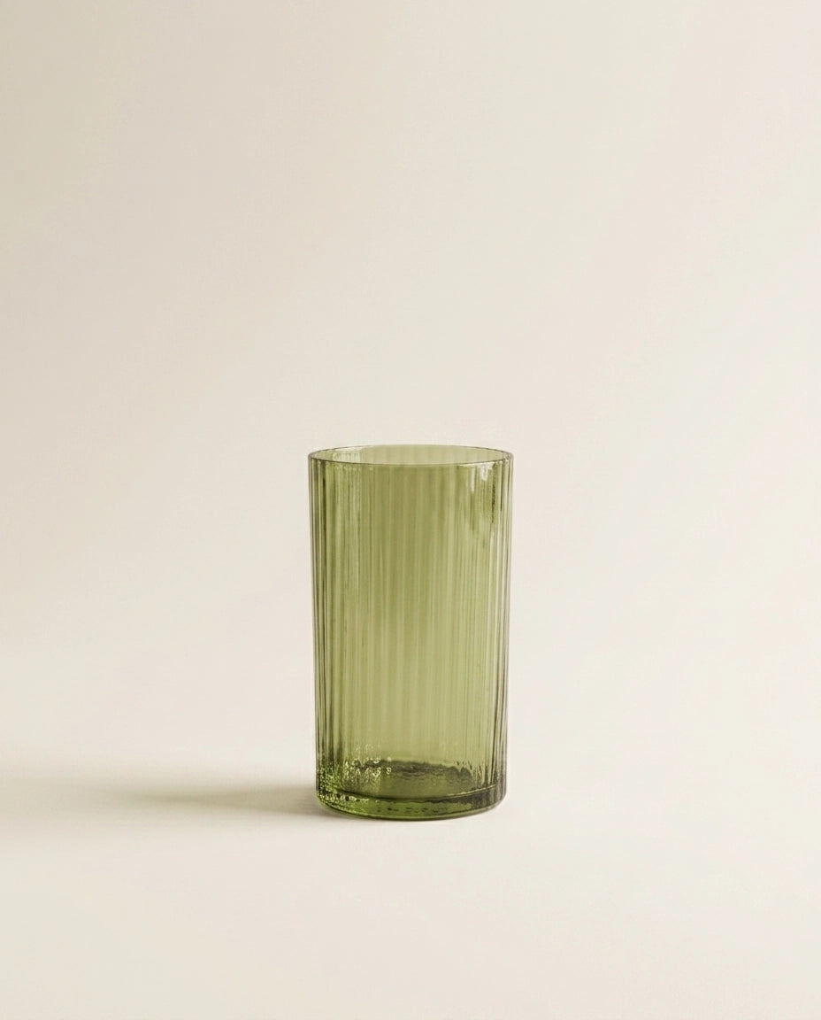 Ethel sklenice olive green - sada 2 ks