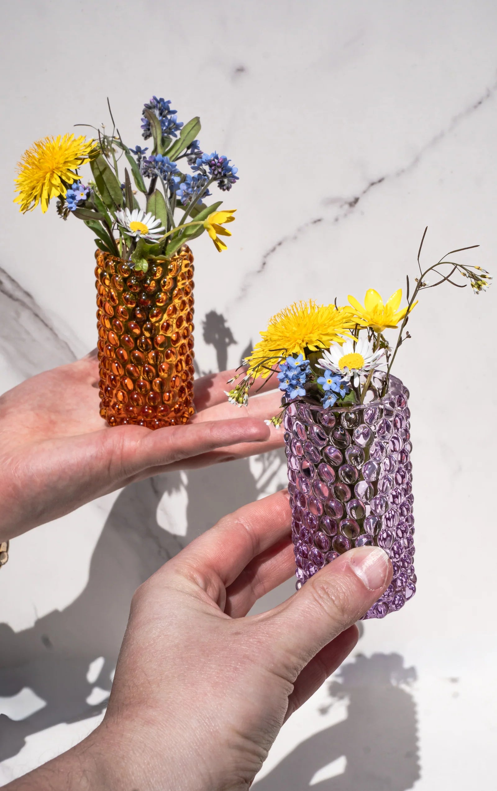 Noppen-Knospenvase - 3er Set