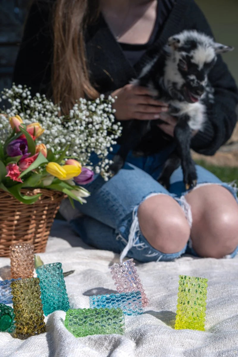 Blumenvase mit Noppen – 3er-Set