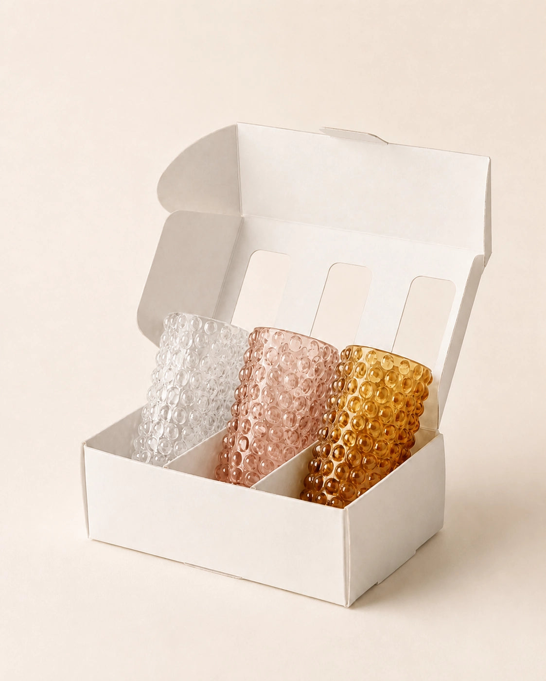 Noppen-Knospenvase - 3er Set