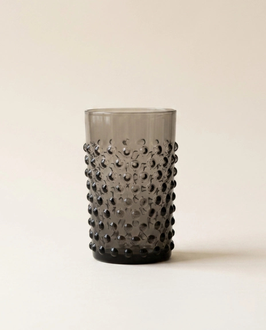 Hobnail sklenice smoke black - sada 2 ks