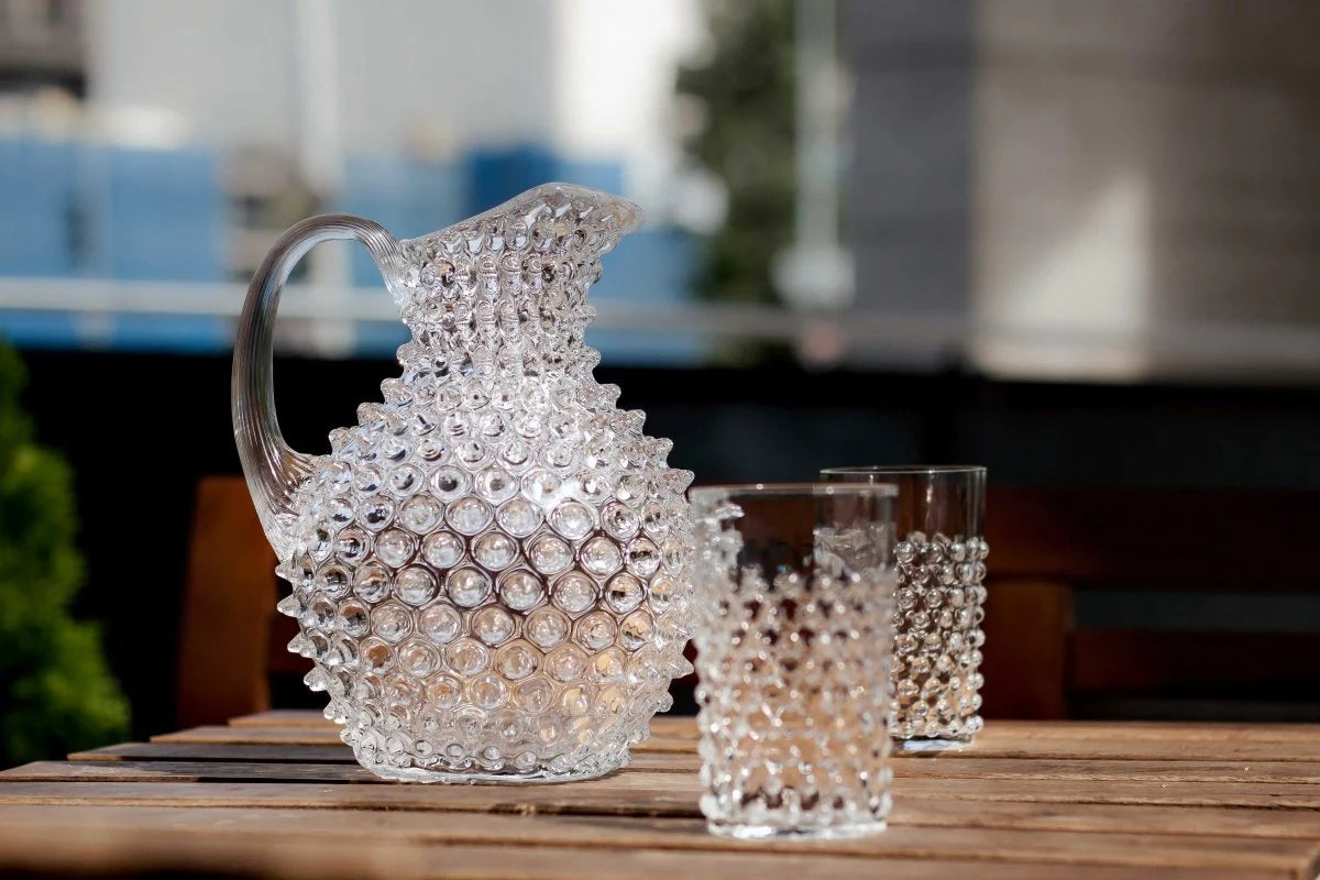 Hobnail sklenice crystal - sada 6 ks