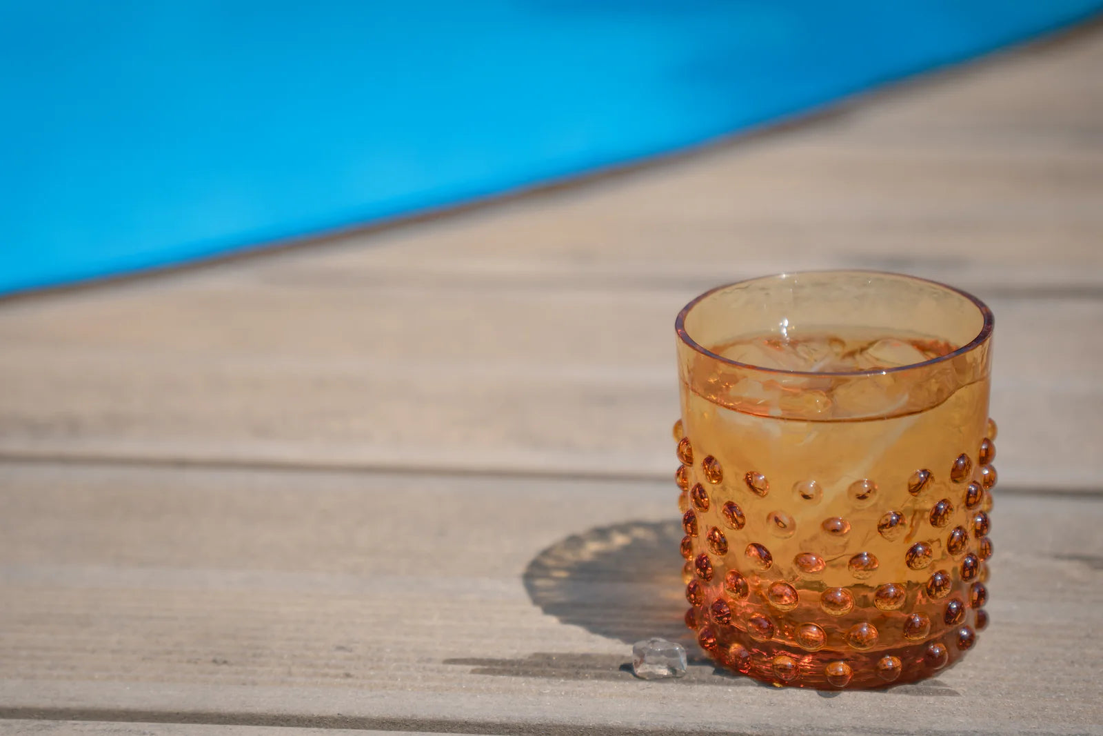 Hobnail whiskey sklenice amber- sada 2 ks